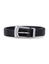Saint Laurent Adjustable Folk Buckle Belt With Metal Finish In Black