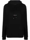 Saint Laurent Logo Hoodie Sweatshirt In Black