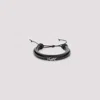 Saint Laurent Cassandre Multi-strand Leather Bracelet Accessories In Black