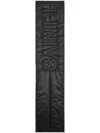 Saint Laurent Quilted Logo Scarf Wraparound Style In Black