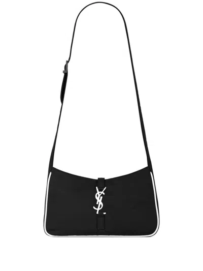 Saint Laurent Black Logo-plaque Crossbody Bag