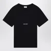 SAINT LAURENT SAINT LAURENT BLACK LOGO-PRINT CREW-NECK T-SHIRT MEN