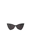 Saint Laurent Black Logo Sunglasses In Black
