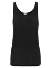 Saint Laurent Semi Transparent Top In Black In Black
