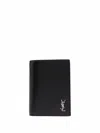 Saint Laurent Black Logo Wallet In Black