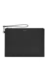 Saint Laurent Black Logo Wallet In Black