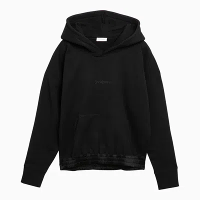 Saint Laurent Black Logoed Sweatshirt Hoodie Men