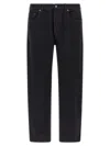 Saint Laurent Mick Long Straight-leg Jeans In Black