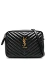 Saint Laurent Paris Women Quilted Leather Lou Camera Bag In Black