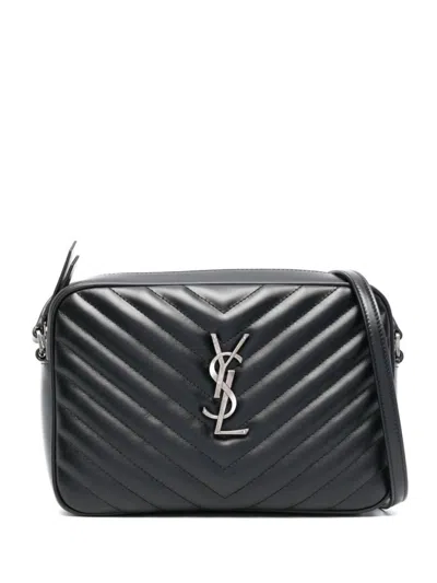 Saint Laurent Black Lou Leather Crossbody Bag