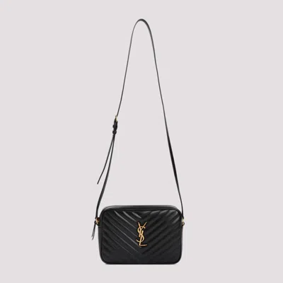 Saint Laurent Black Lou Quilted Crossbody Bag