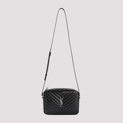 Saint Laurent Black Lou Quilted Crossbody Bag