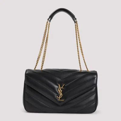 Saint Laurent Black Loulou Medium Shoulder Bag