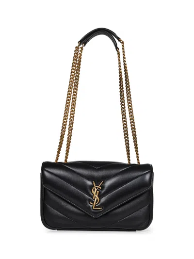 Saint Laurent Black Loulou Small Shoulder Bag