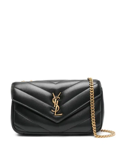 Saint Laurent Black Loulou Small Shoulder Bag