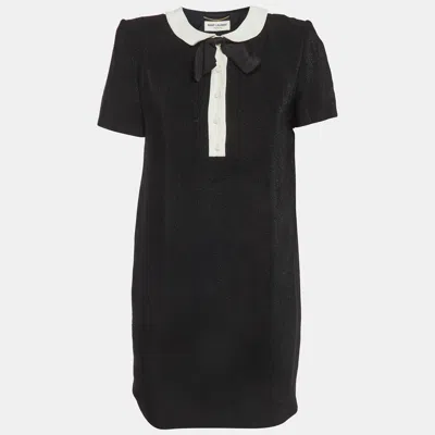Pre-owned Saint Laurent Black Lurex Mini Dress M