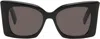 Saint Laurent Sl M119 Blaze Rectangular Sunglasses In Black