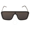 Saint Laurent Black Mask Unisex Sunglasses Sl 364 Mask 002 99 In Black