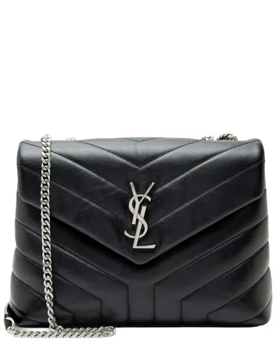 Saint Laurent Black Matelasse Calfskin Monogram Loulou Chain Small Shoulder  Bag (authentic Pre-love