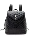 Saint Laurent Black Matelasse Calfskin Monogram Loulou Medium Backpack  (authentic Pre-loved)