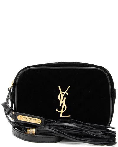 Saint Laurent Black Matelasse Velvet Monogram Lou Belt Bag (authentic Pre-  Loved)