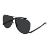 Saint Laurent Black Metal  Sunglasses In Green