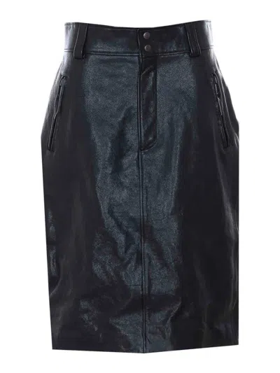 Saint Laurent Black Midi Skirt