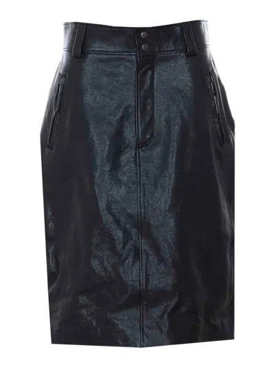 Saint Laurent Black Midi Skirt