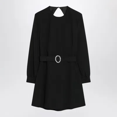 Saint Laurent Black Mini Dress With Belt