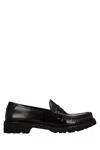 Saint Laurent Le Loafer High-shine Finish Flat Shoes In Black