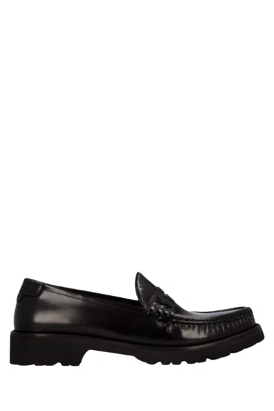 SAINT LAURENT SAINT LAURENT BLACK MOCASSINOS