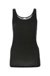 SAINT LAURENT BLACK MODAL BLEND TANK TOP