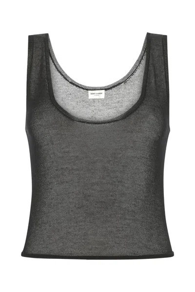 SAINT LAURENT BLACK MODAL BLEND TOP