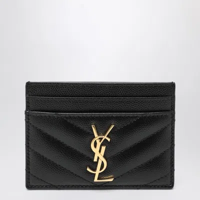 Saint Laurent Black Monogram Credit Card Holder