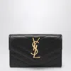Saint Laurent Black Monogram Envelope Small Wallet In Black
