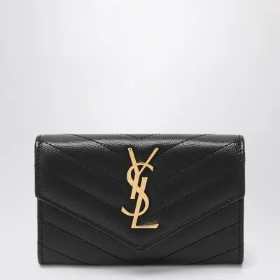 Saint Laurent Black Monogram Envelope Small Wallet