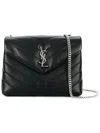 Saint Laurent Women Loulou Small Leahter Shoulder Bag In Black