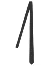 Saint Laurent Monogram Thin Jacquard Tie In Brown