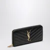 Saint Laurent Women Cassandre Leather Continental Wallet In Black