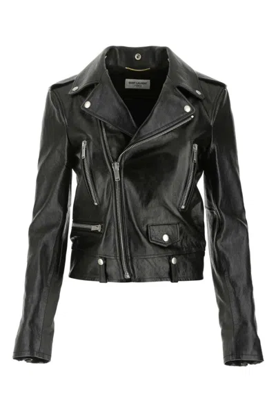 SAINT LAURENT BLACK MOTORCYCLE JACKET