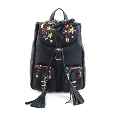 Pre-owned Saint Laurent Black Multi-color Leather Backpack ()