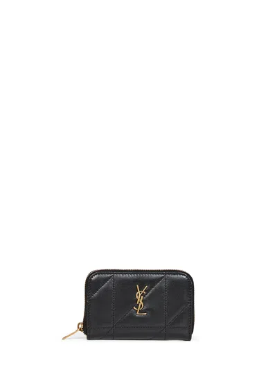 Saint Laurent Black Nappa Leather Jamie Coin Purse
