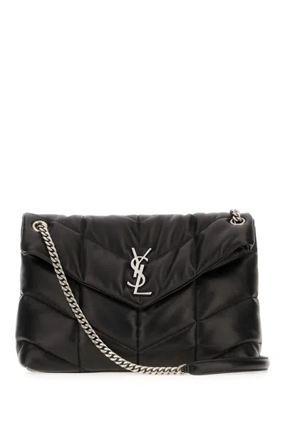 Saint Laurent Black Nappa Leather Medium Puffer Shoulder Bag
