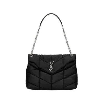 Saint Laurent Black Nappa Leather Medium Puffer Shoulder Bag