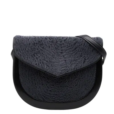 Pre-owned Saint Laurent Black Navy Leather Shoulder Bag () In Black, Navy