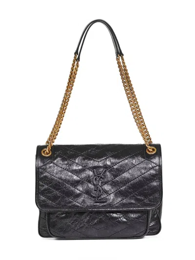 Saint Laurent Black Niki Medium Shoulder Bag