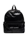 Saint Laurent Black Nuxx Nylon Backpack In Black