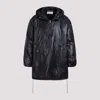 Saint Laurent Cassandre Oversized Hooded Coat In Black