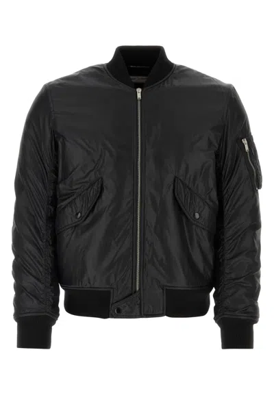 SAINT LAURENT SAINT LAURENT BLACK NYLON BOMBER JACKET