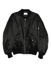 Saint Laurent Bomber Jacket In Water-repellent Nylon Serge In Black